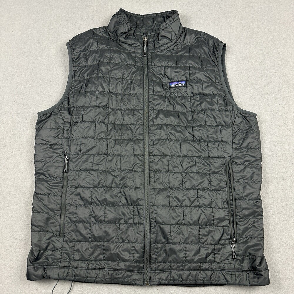 Patagonia Vest Men Extra Large Gray Nano Puffer Full Zip Hiking Primaloft XL